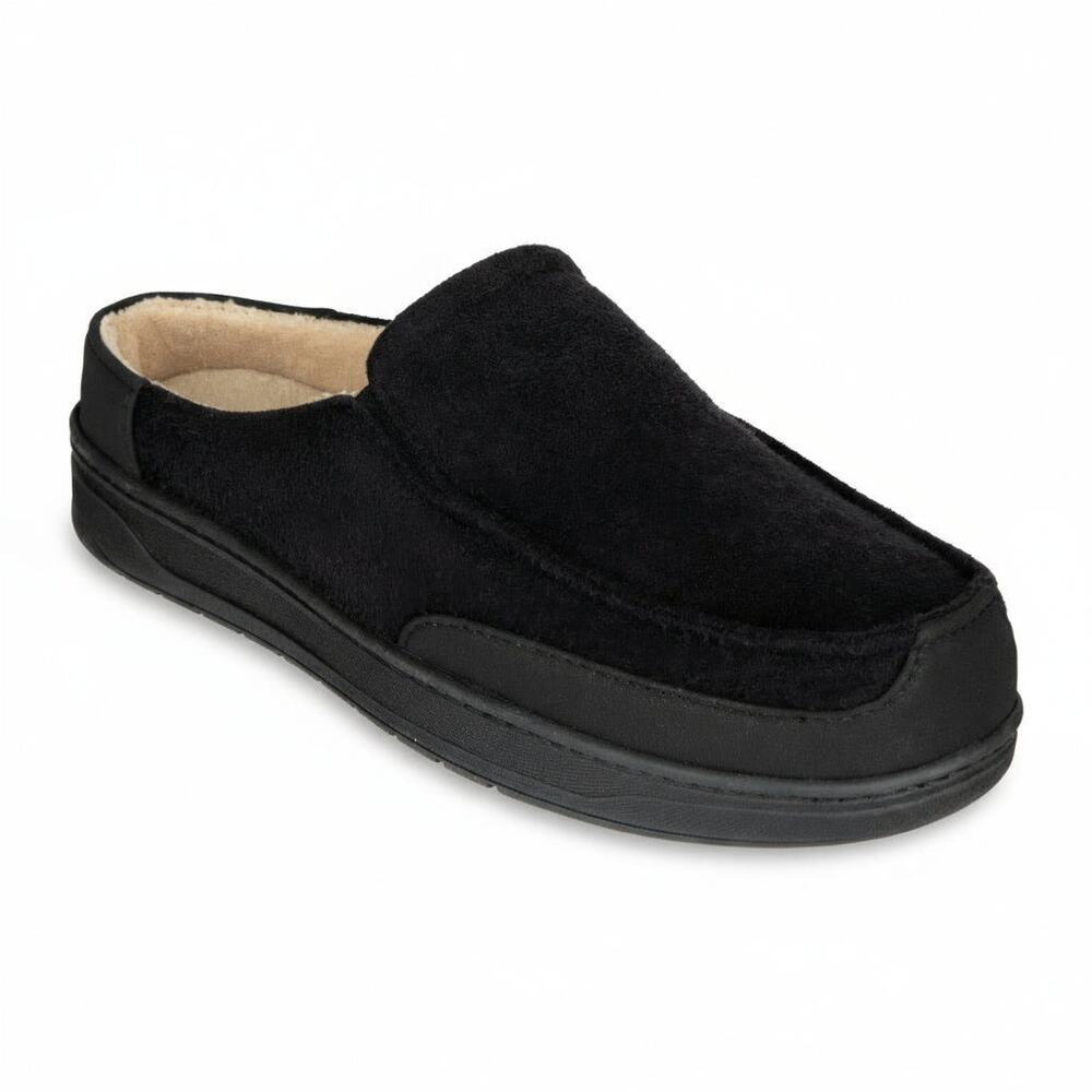 Isotoner Men's Water Repellent Microsuede Carter Clog Slipper